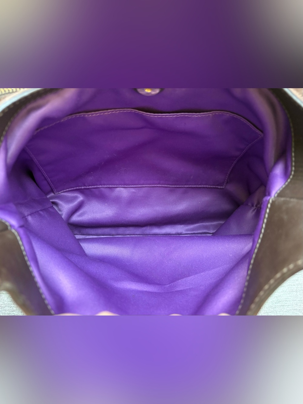 COACH Madison Maggie Brown Leather Shoulder Bag Hobo Tote Handbag Purse 14336 - Picture 7 of 10
